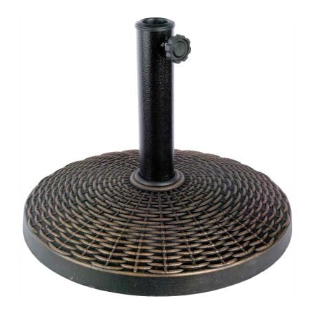 Snow Joe Bliss Umbrella Base, Wicker Resin, Dark Bronze UBS-030